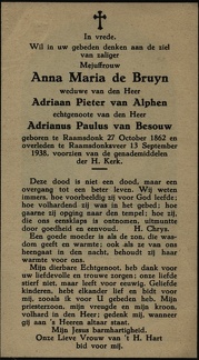 bruyn.de.a.m 1862-1938 besouw.van.a.p ba