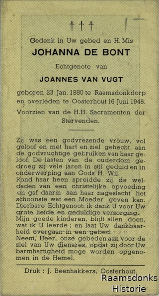 bont.de.j 1880-1948 vugt.van.j a