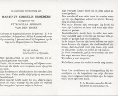 broeders.m.c 1914-1988 broek.van.den.p.a