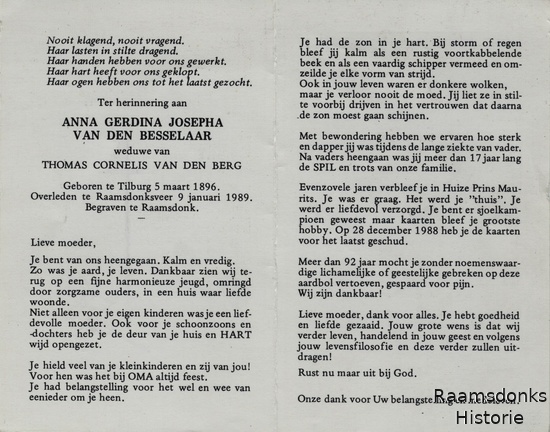 besselaar.van.den.a.g.j 1896-1989 berg.van.den.t.c b