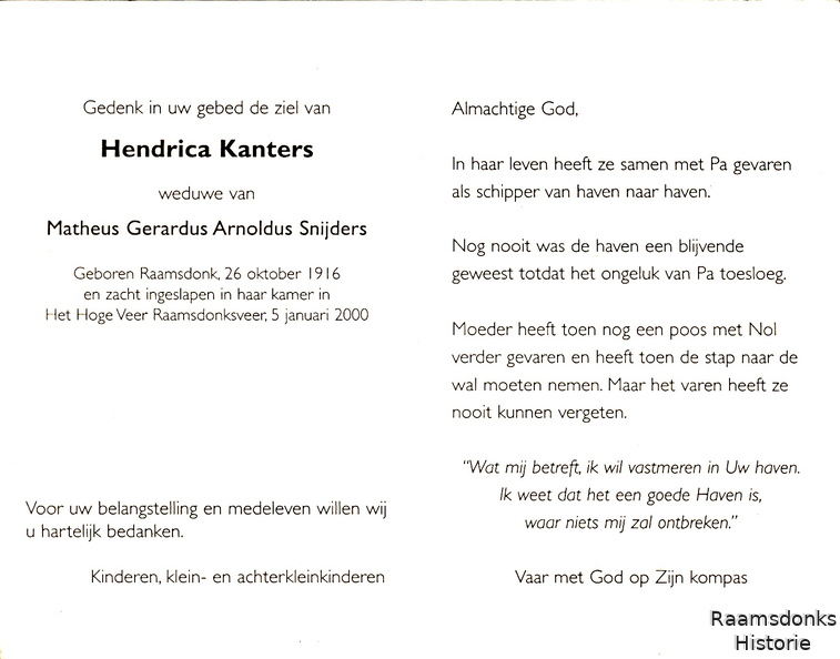 kanters.h 1916-2000 snijders.m.g.a b