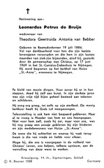 bruijn.de.l.p 1886-1969 bebber.van.th.g.a b