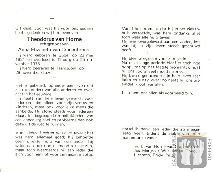horne.van.t 1921-1978 cranenbroek.a.e 1923-2003 b