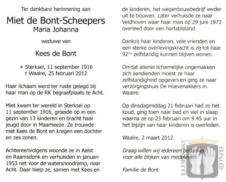 scheepers.m.j. 1916-2012 bont.de.k. b