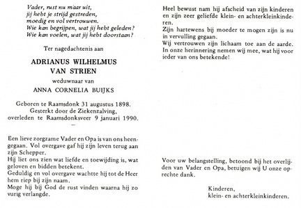 strien.van.a.w. 1898-1990 buijks.a.c. b