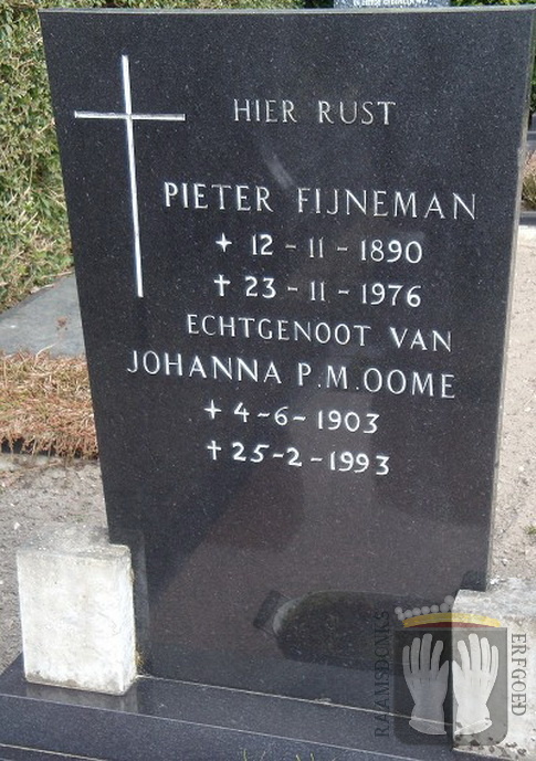 fijneman.p 1890-1976 oome.j.p.m 1903-1993 g