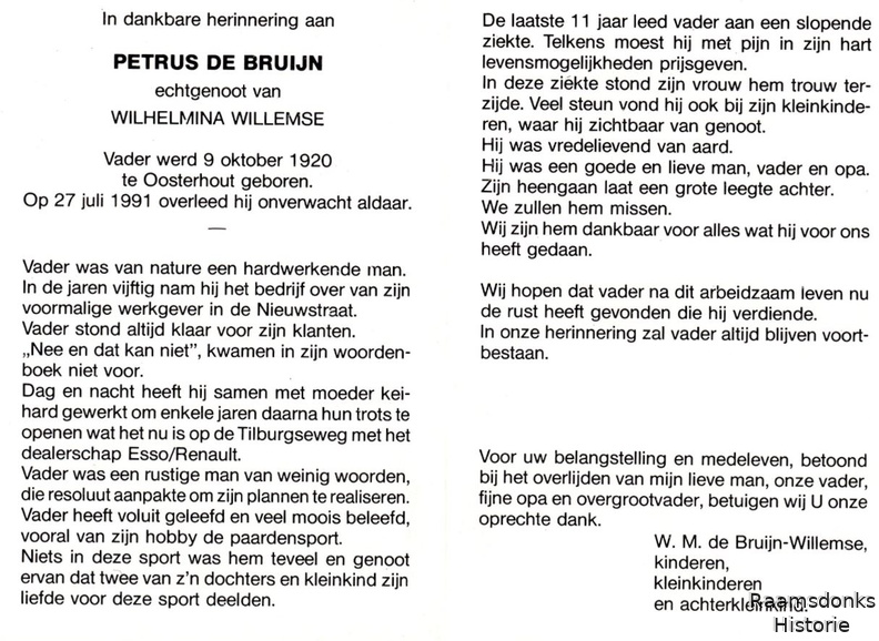 bruijn.de.p. 1920-1991 willemse.w. b.