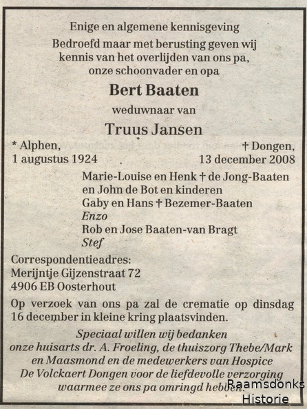 baaten.bert. 1924-2008 jansen.truus. k.