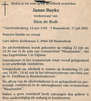 buyks.janus. 1928-2005 bodt.de.dien. k.
