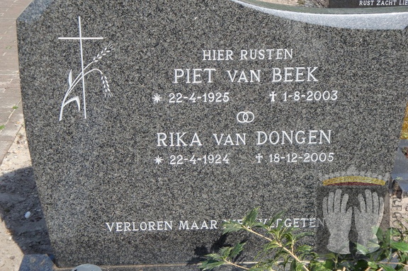 beek.van.piet. 1925-2003 dongen.van.rika. 1924-2005 g.