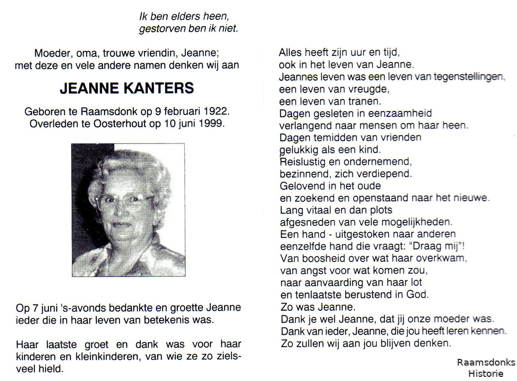 kanters. jeanne. 1922-1999 a.b.