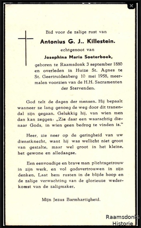 killestein.antonius.g.j. 1880-1958 soeterboek.j.m. b