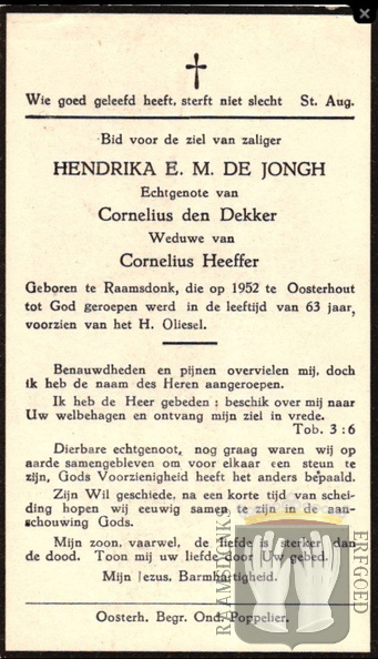 jongh.de.hendrika.e.m. 1888-1952 dekker.c. heeffer.c. b