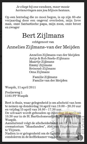zijlmans.bert. 1951-2011 meijden.van.der.annelies. k